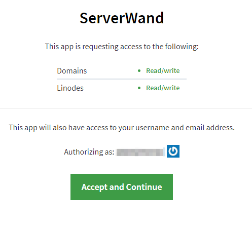 Accept Linode Access Permissions Accept Linode Access Permissions